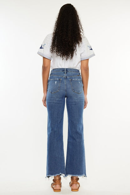 World of Gold High Rise Slim Wide Leg Jeans