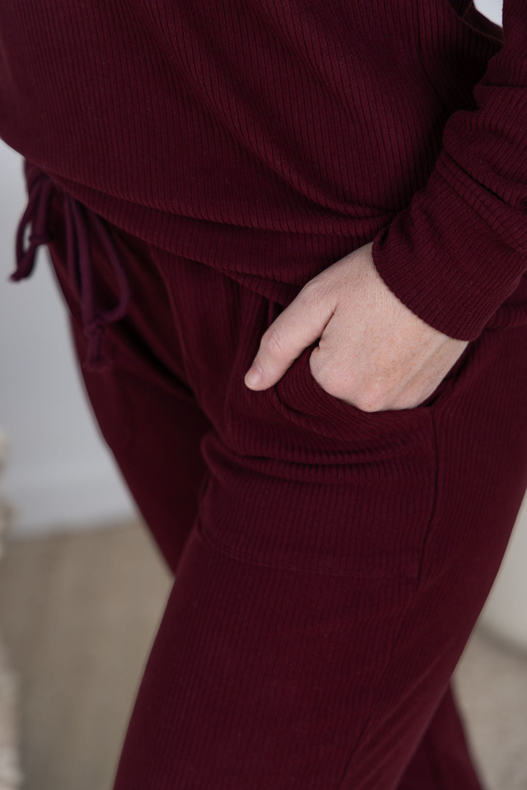 Michelle Mae Corrine Joggers - Burgundy