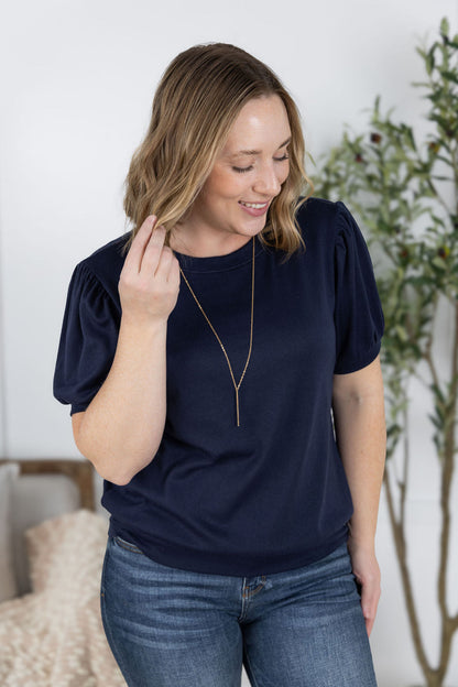 Michelle Mae Katie Cozy Top - Navy