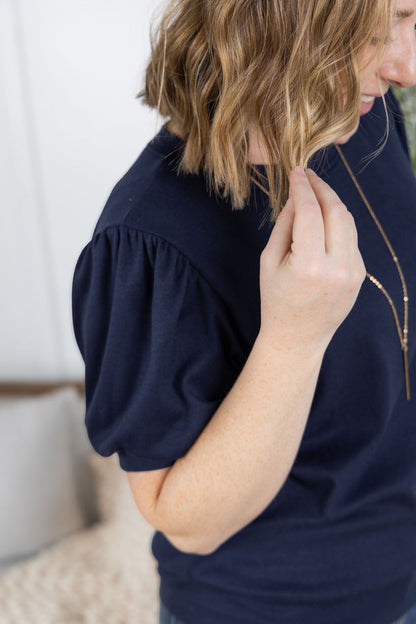 Michelle Mae Katie Cozy Top - Navy