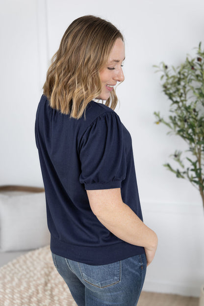 Michelle Mae Katie Cozy Top - Navy