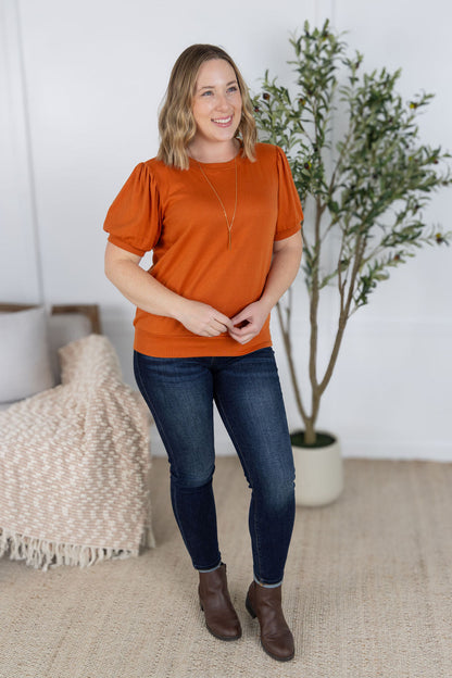Michelle Mae Katie Cozy Top - Pumpkin