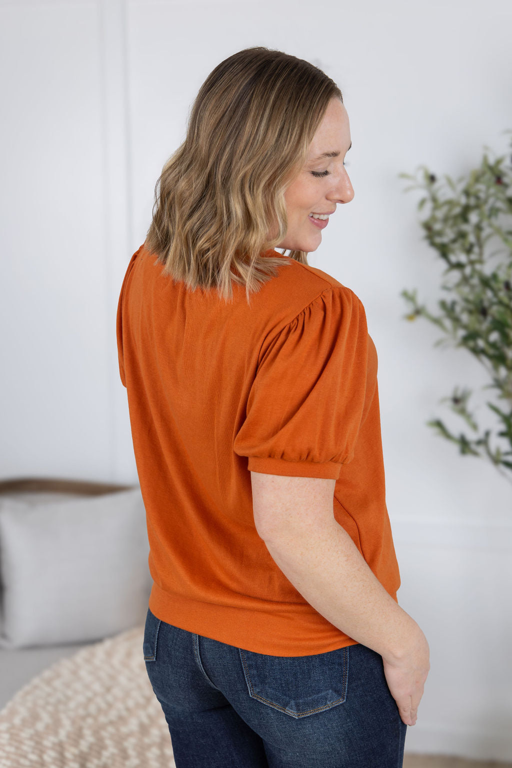 Michelle Mae Katie Cozy Top - Pumpkin