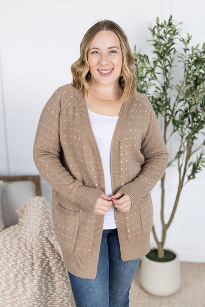 Michelle Mae Dalilah Dot Cardigan - Tan