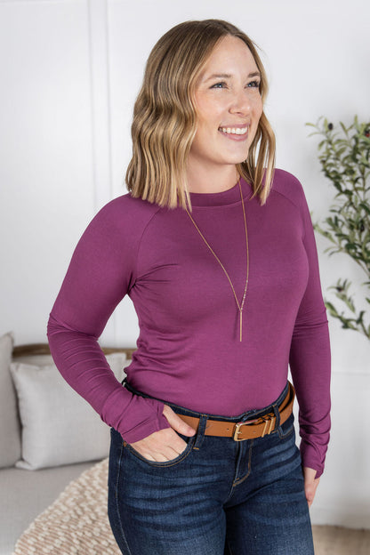Michelle Mae Blair Long Sleeve Top - Mulberry