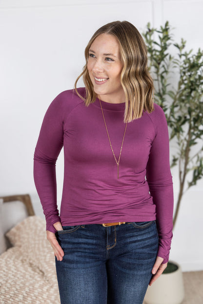 Michelle Mae Blair Long Sleeve Top - Mulberry