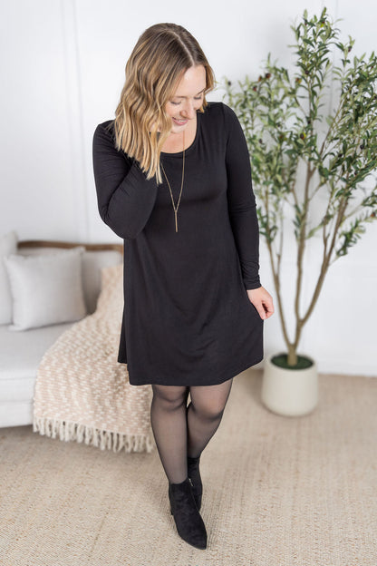 Michelle Mae Savannah Bamboo Swing Dress - Black