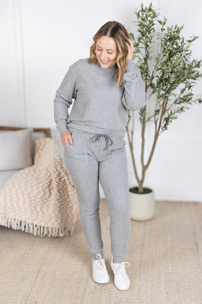Michelle Mae Corrine Joggers - Light Grey