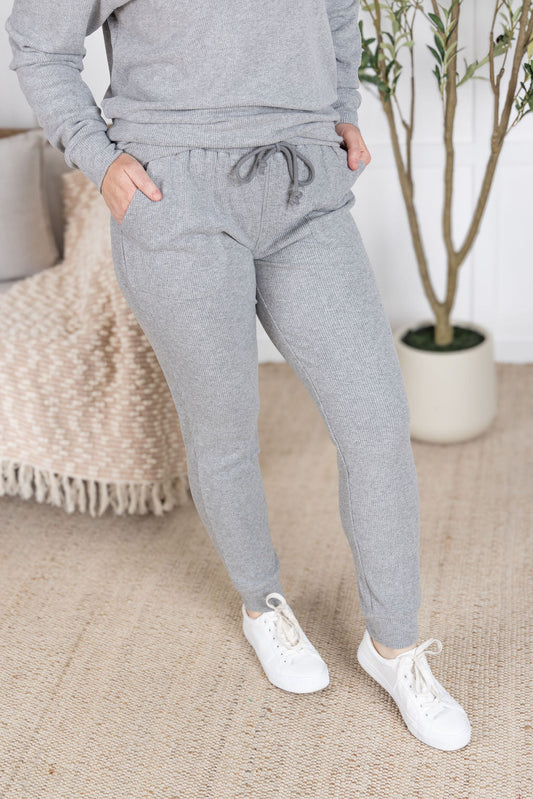Michelle Mae Corrine Joggers - Light Grey