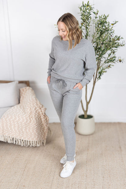 Michelle Mae Corrine Joggers - Light Grey