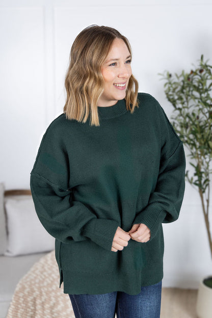 Michelle Mae Aurora Cozy Sweater - Hunter Green