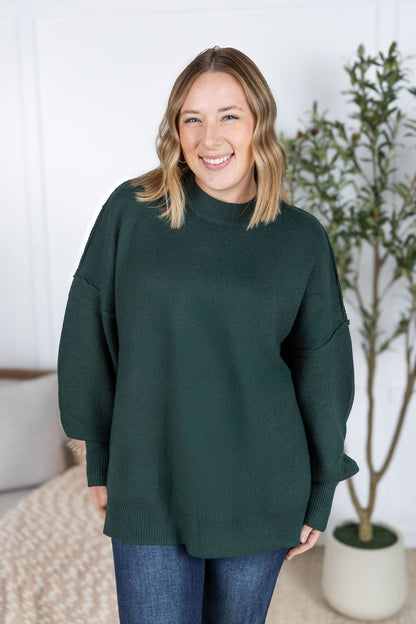 Michelle Mae Aurora Cozy Sweater - Hunter Green