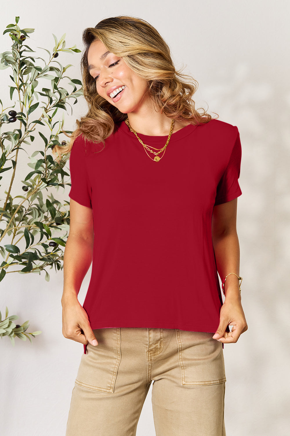 Basic Bae Full Size Round Neck Short Sleeve T-Shirt (original colors!!)