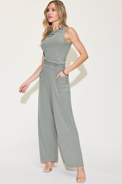 You Got It Now Tank and Wide Leg Pants Set