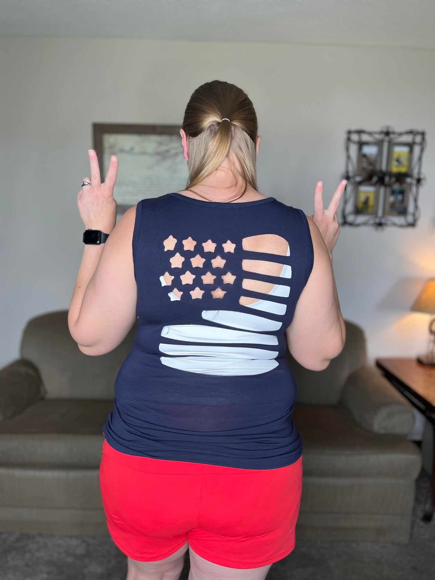 Land of the Free Tank in Navy