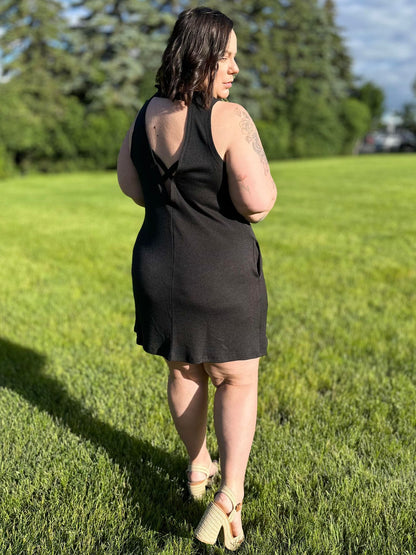 Back it Up Crisscross Cut-Out Back Dress
