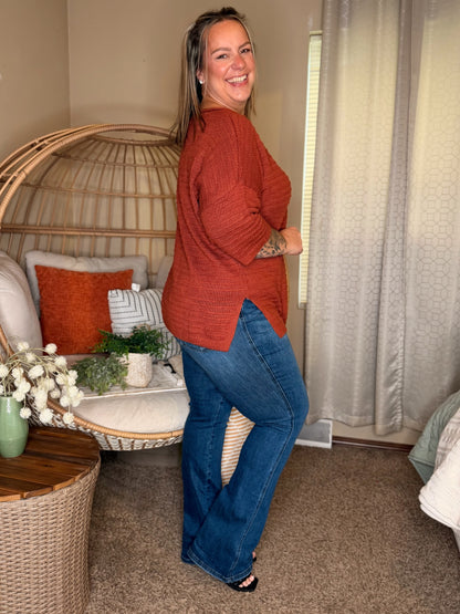 Slouchy Gal Off Shoulder Textured Top