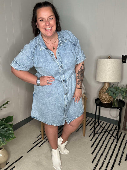 Westward Movement Denim Shirtdress