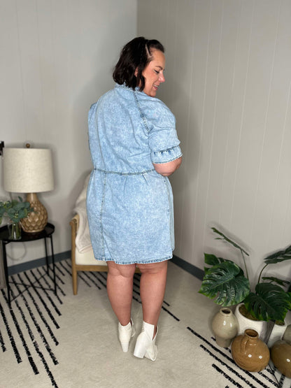 Westward Movement Denim Shirtdress