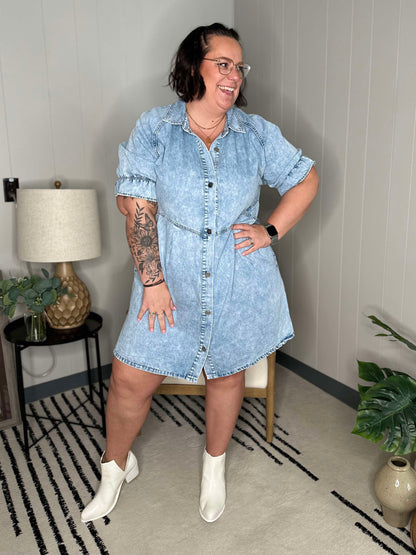 Westward Movement Denim Shirtdress