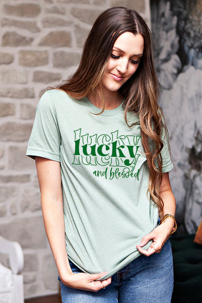 Lucky and Blessed Tee