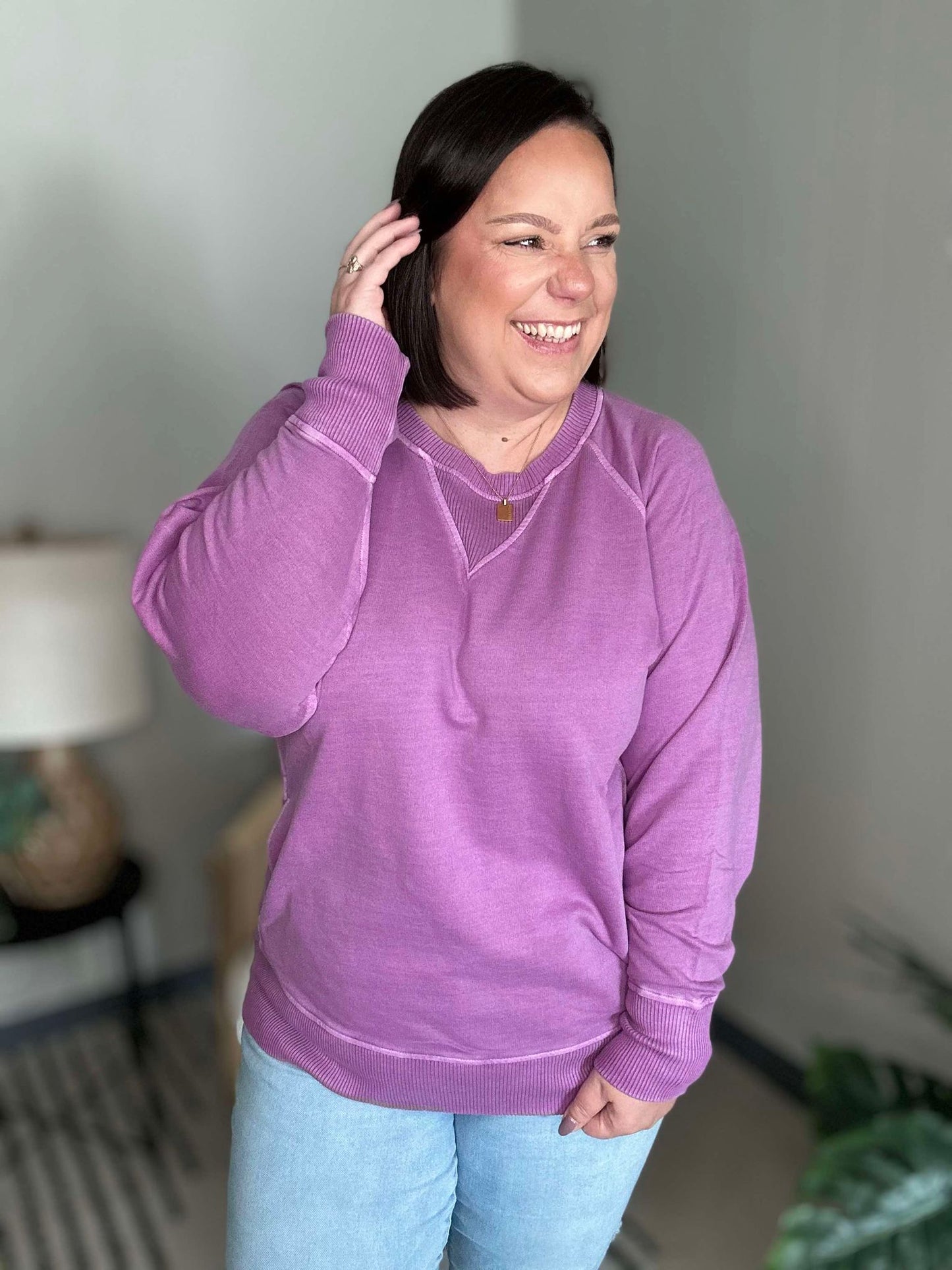 Hands Down Favorite Sweatshirt in Light Plum