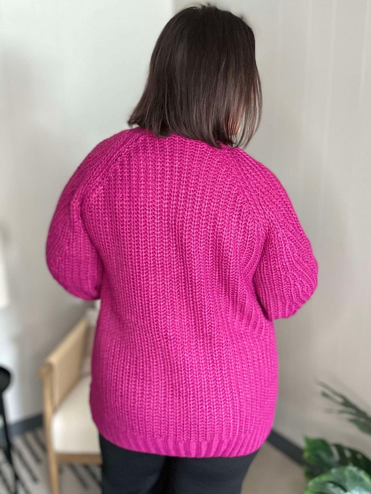 Maybe Monday Cardigan in Berry