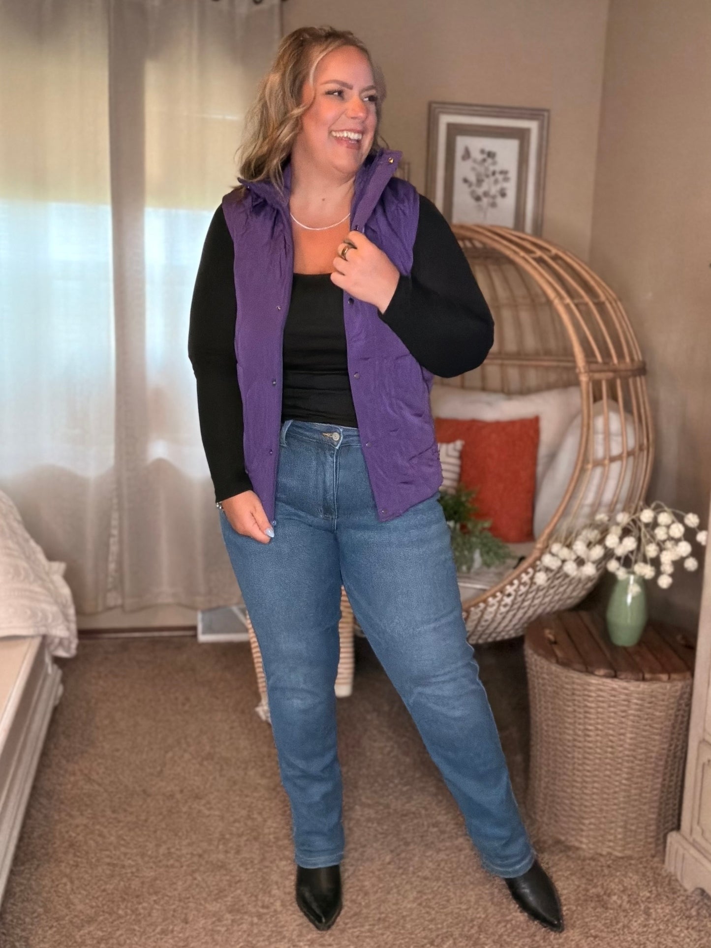 Michelle Mae Alyssa Long Sleeve Top - Black