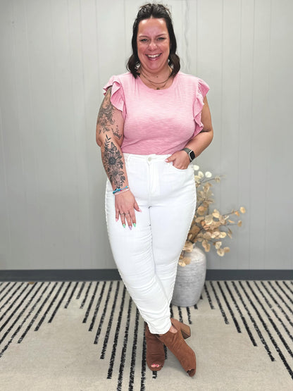 Maddie Mid Rise Braided Side Seam Relaxed Jeans