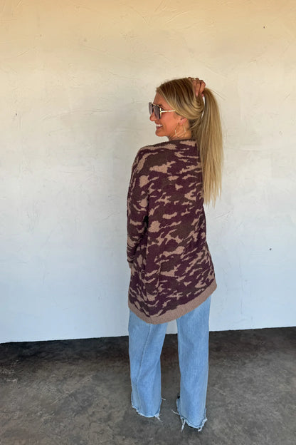 CAMO CLOUD CARDIGAN