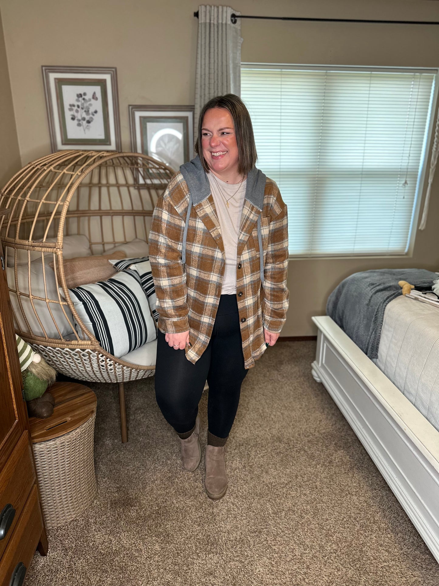 The Cozy Check Shacket