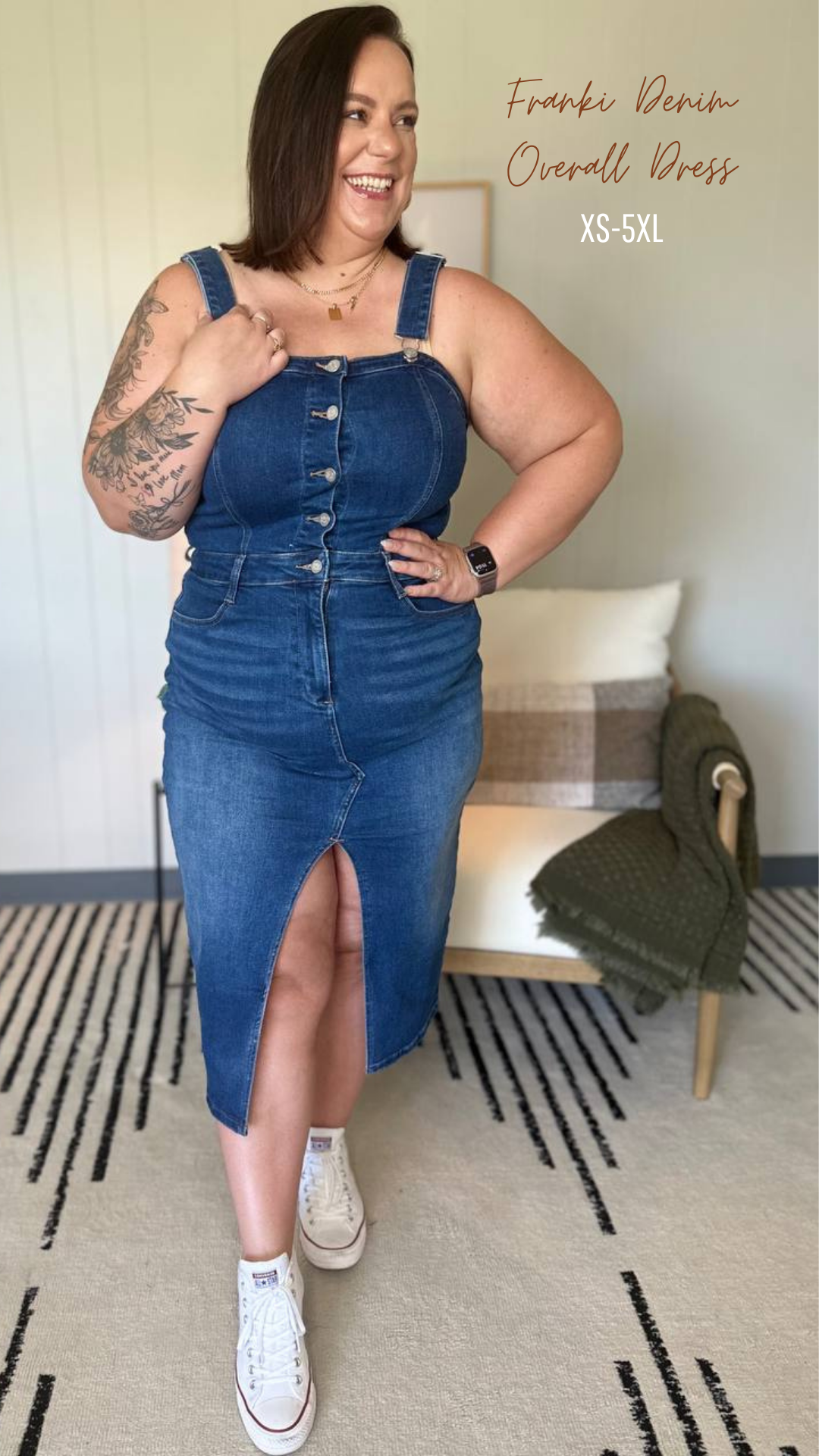 FRANKIE OVERALL DENIM DRESS