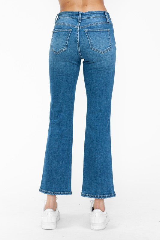 Purrfectly Polished Mid Rise Ankle Jeans