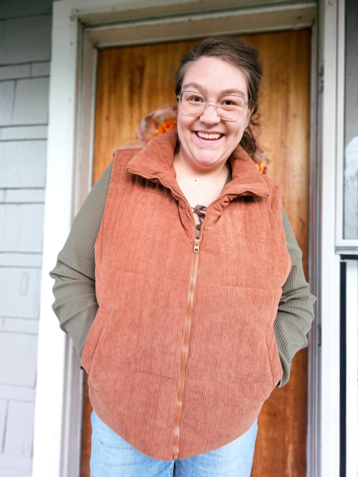 Set Me Up Corduroy Puffer Vest