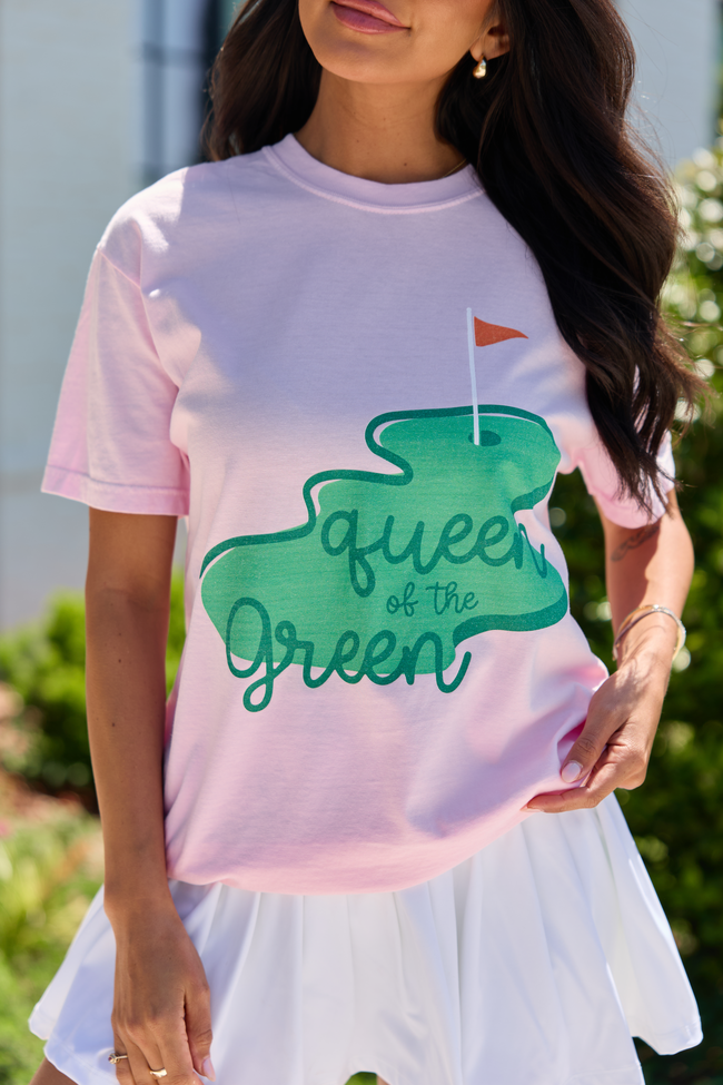 Queen of the Green Light Pink Graphic Tee