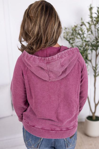 Michelle Mae Ryker Vintage Wash Hoodie- Berry