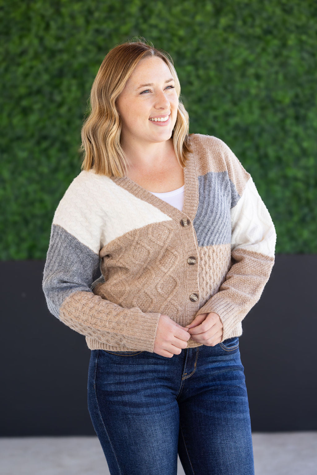 Michelle Mae Colorblock Cozy Cardigan