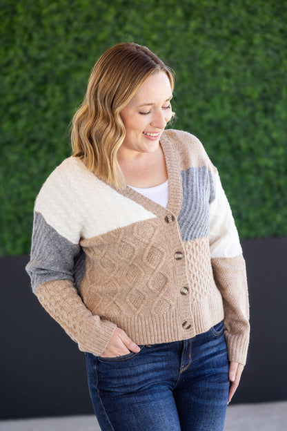 Michelle Mae Colorblock Cozy Cardigan
