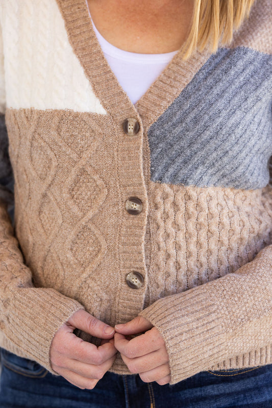 Michelle Mae Colorblock Cozy Cardigan