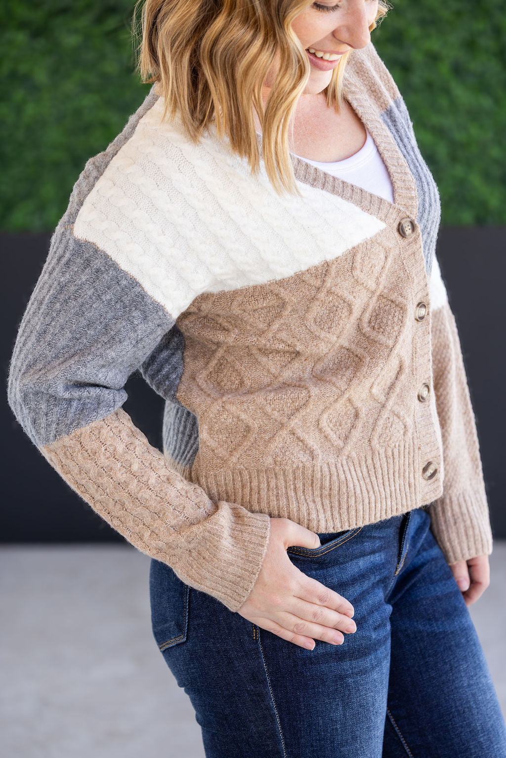 Michelle Mae Colorblock Cozy Cardigan