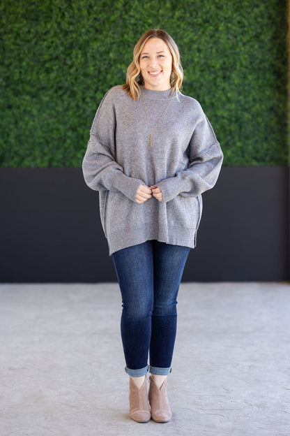 Michelle Mae Aurora Cozy Sweater - Grey
