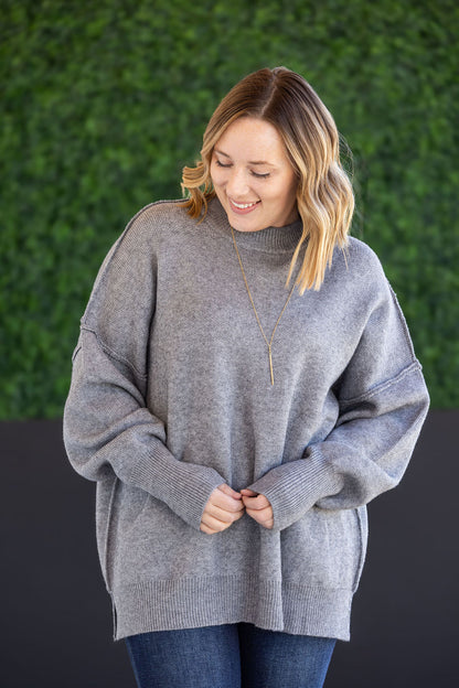 Michelle Mae Aurora Cozy Sweater - Grey