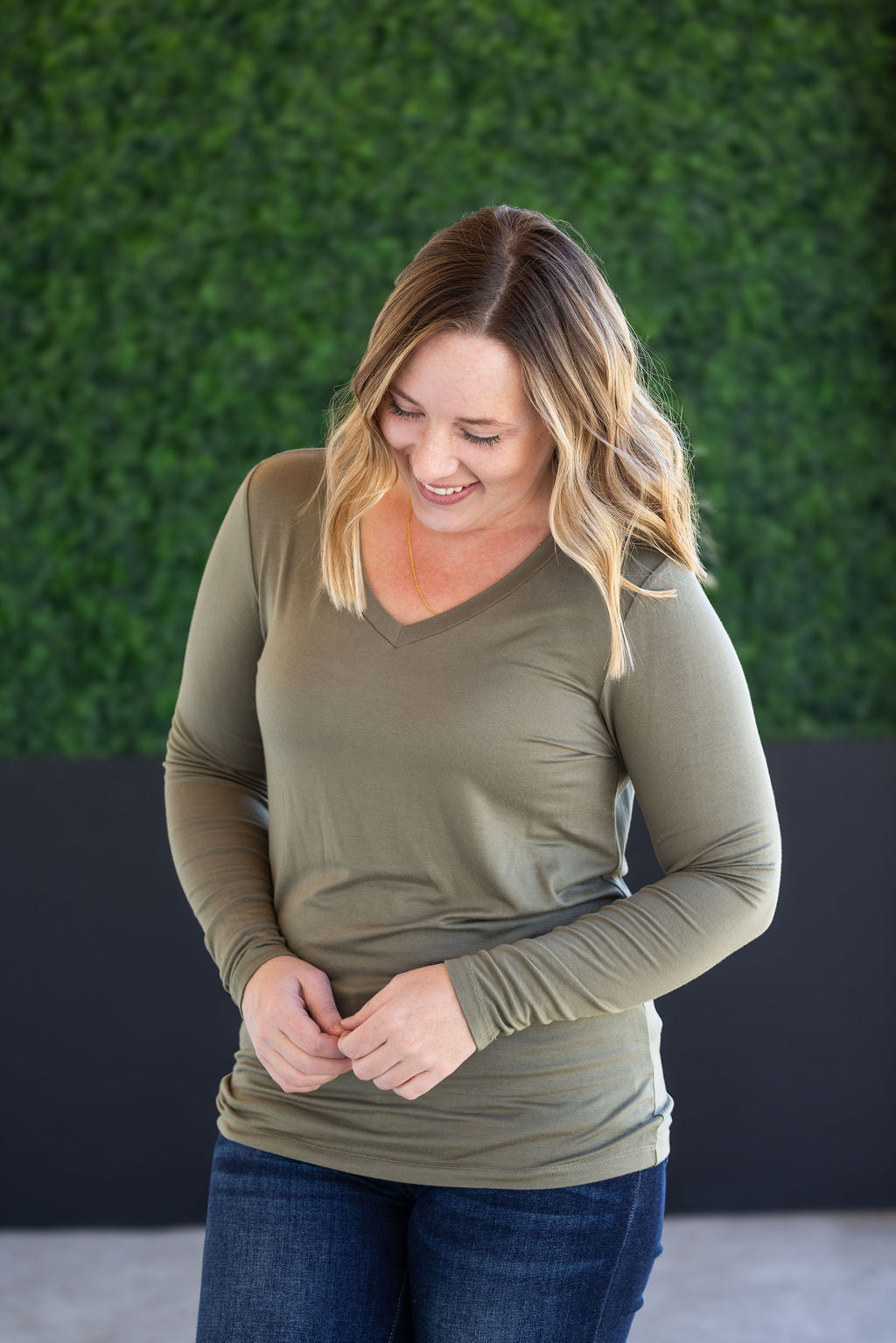 Michelle Mae Larissa Long Sleeve - Olive