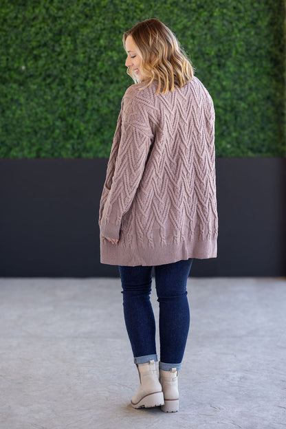 Michelle Mae Brooks Button Sweater Cardigan - Light Mocha