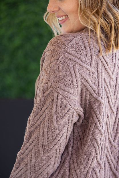 Michelle Mae Brooks Button Sweater Cardigan - Light Mocha