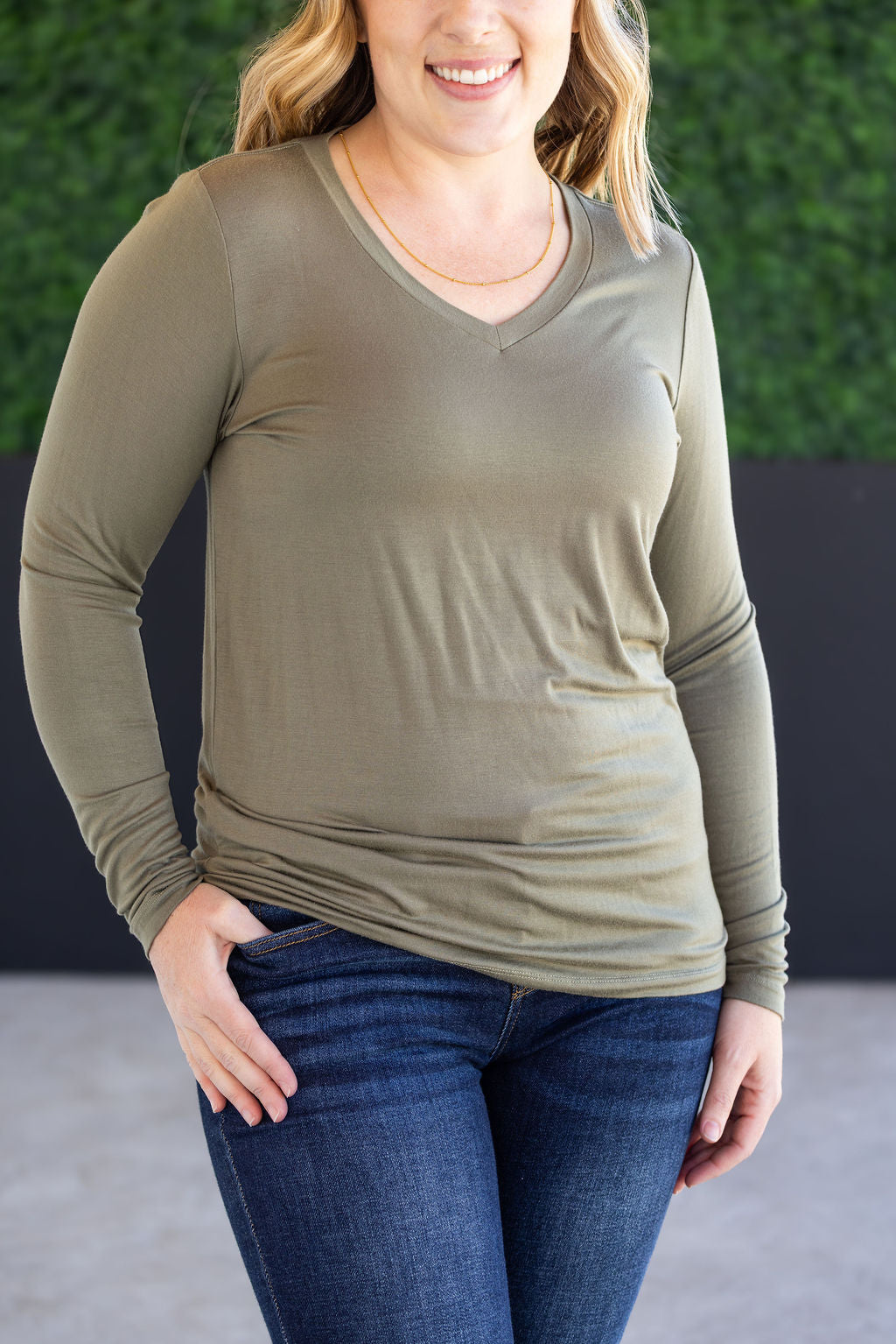 Michelle Mae Larissa Long Sleeve - Olive