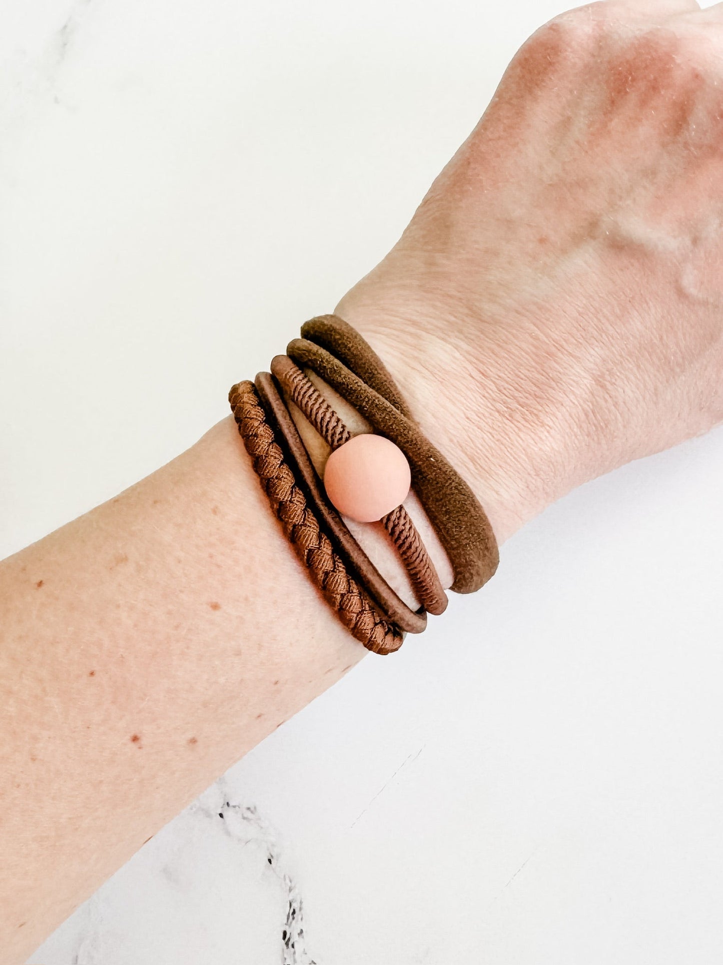 Michelle Mae Hair Tie Bracelet Sets - Ball Accent