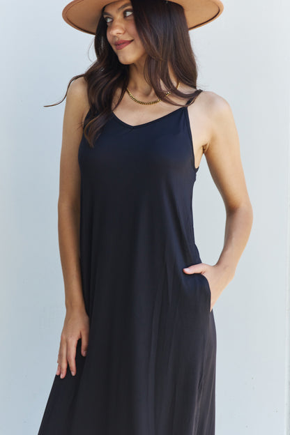 Good Energy Cami Side Slit Maxi Dress