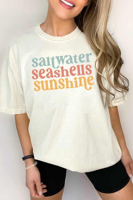 Saltwater Seashells Oversized Tee