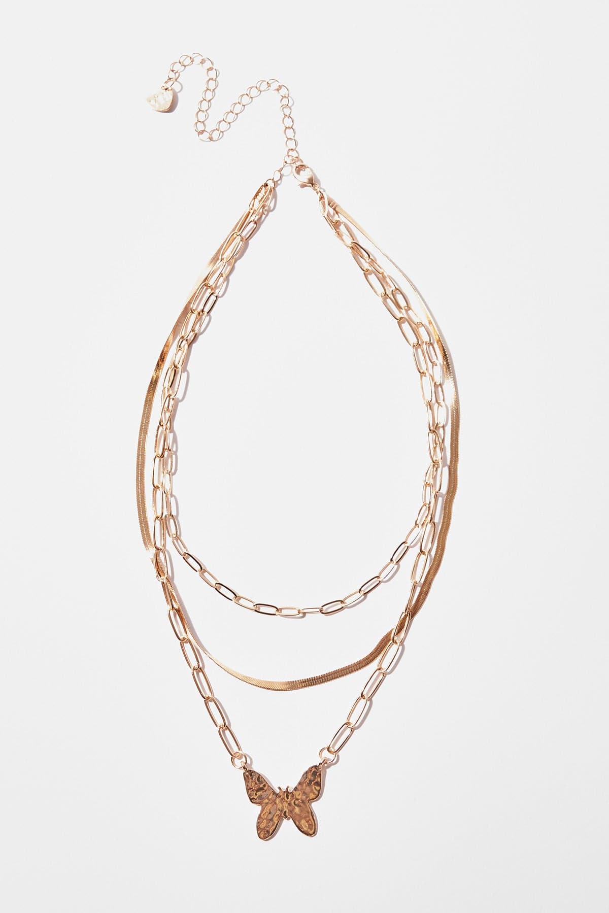 Golden Flutter Multi-Layer Necklace